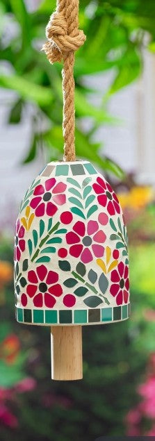 Mosaic Glass Garden Bells