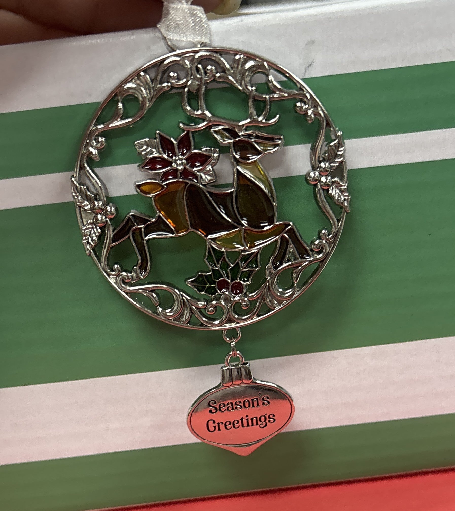 Stained Glass Christmas Ornament Assortment