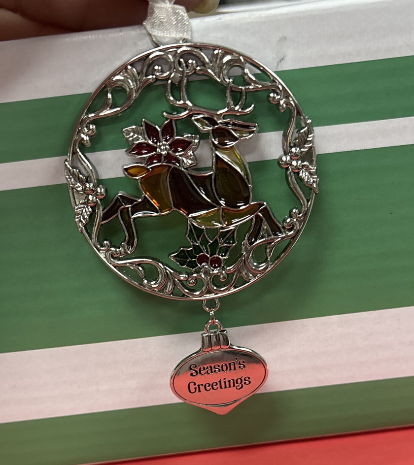 Stained Glass Christmas Ornament Assortment