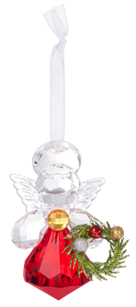 Kissing Krystals Angel Ornaments