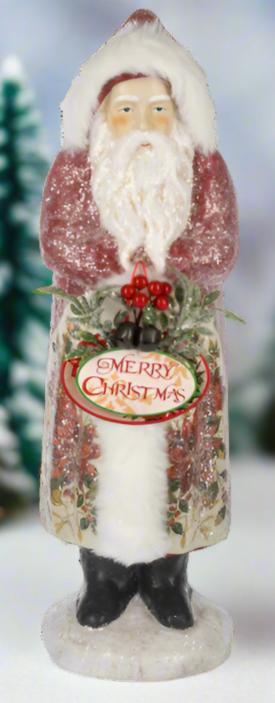 Frosted Belsnickel Santa Figurines