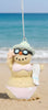Resin Coastal Christmas Sand Snowman Ornament