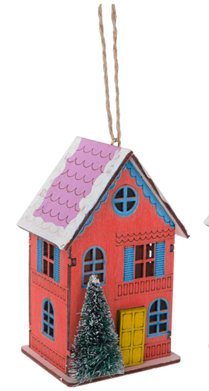 Wooden house ornament