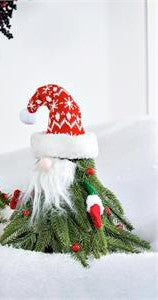 Faux Floral Table Decor Artificial Pine Gnome
