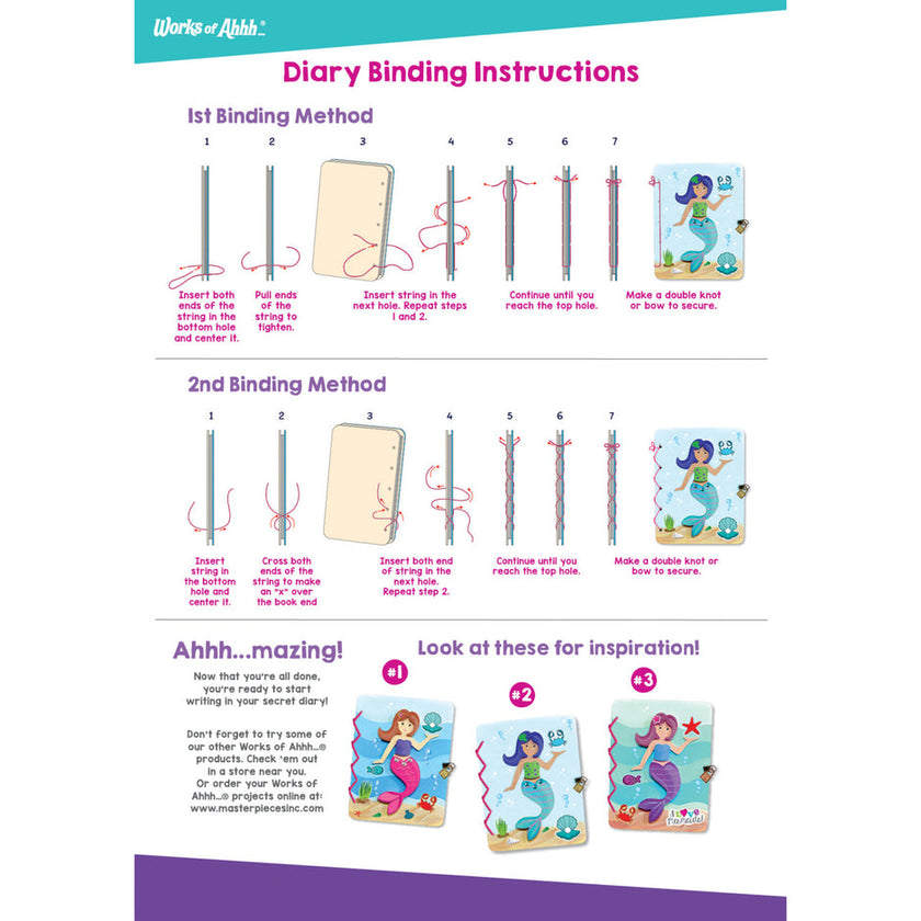 Mermaid Secret Diary Wood Paint Set-4y+