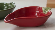 Red or Green Chili Pepper shaped bowls