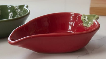 Red or Green Chili Pepper shaped bowls