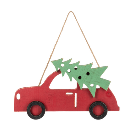 Car with Tree Wall Decor