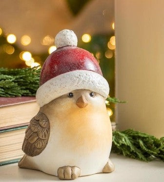 Joyful Traditions Table Decor Ceramic Christmas Bird, 5.75