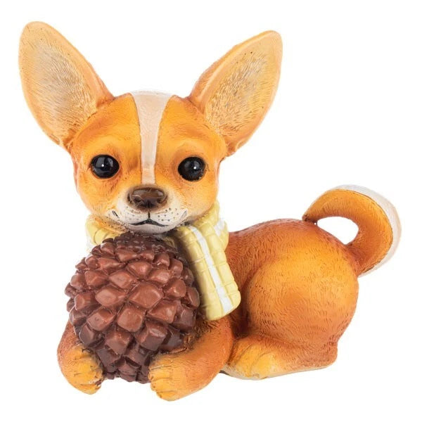 Fall puppy figurines