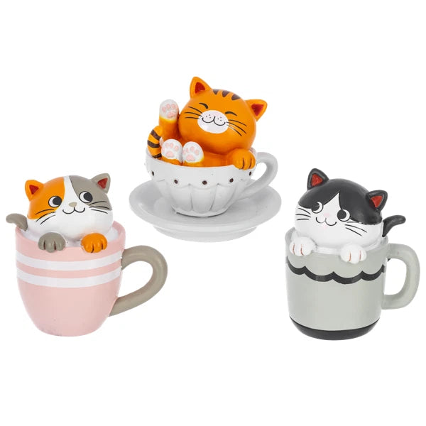 Cat Cafe resin figurines