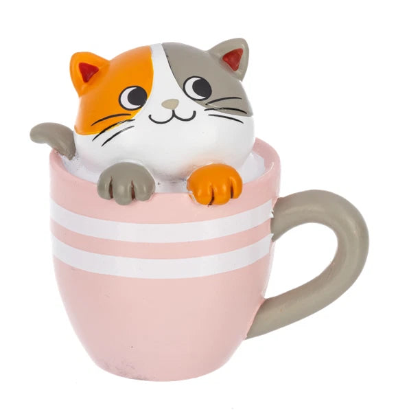 Cat Cafe resin figurines
