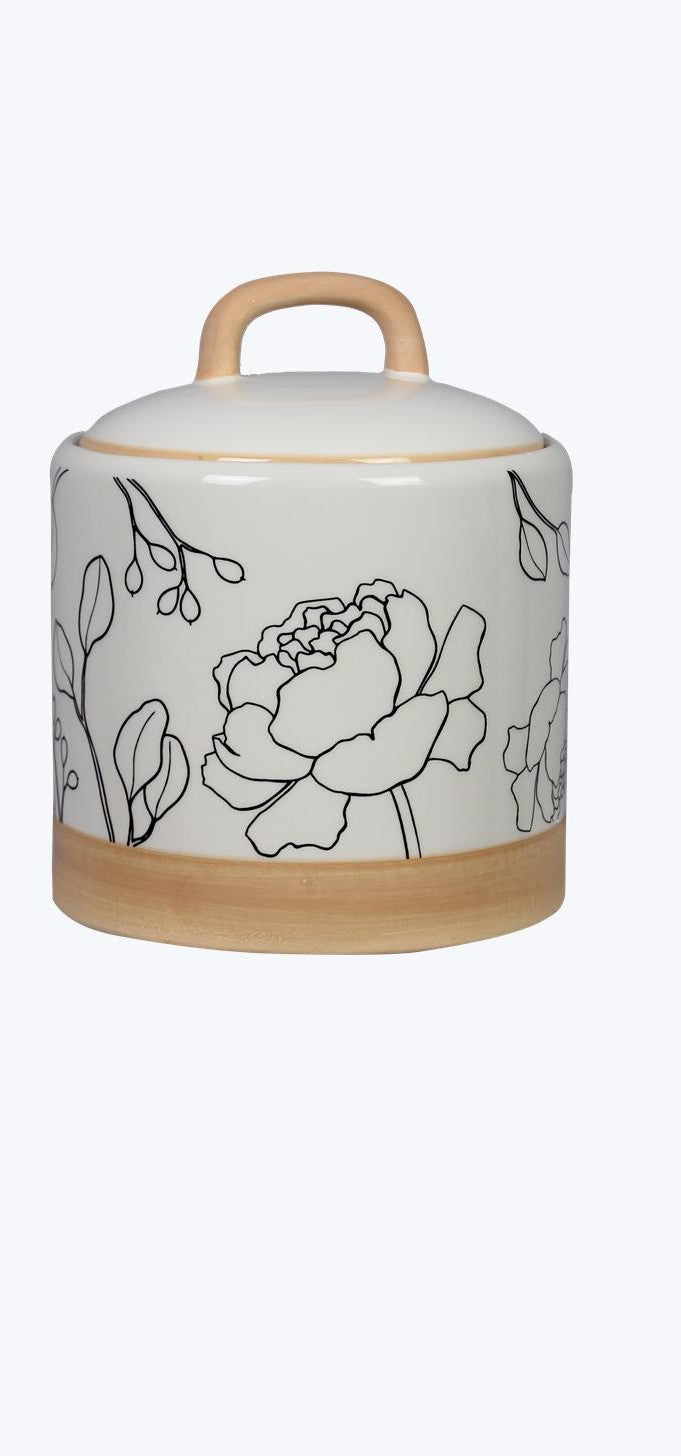 Simple floral canasters