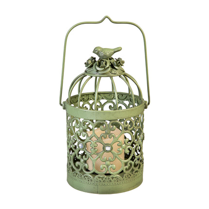Birdhouse Lantern with LED Candle