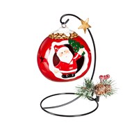 Santa or Snowman LED ornament with decorated stand