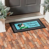 Snowman Welcome Friends Sassafras switch mat