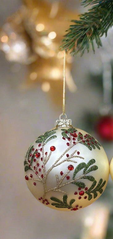 Gold Glass Berry ornaments