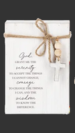 Prayer Message Block with Beaded Cross