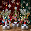 Light up Glass Christmas tree with ornaments