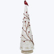 Resin Tree with Red Acrylic Berries and Cardinal