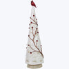 Resin Tree with Red Acrylic Berries and Cardinal