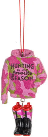 Pink Camo Hunting ornament