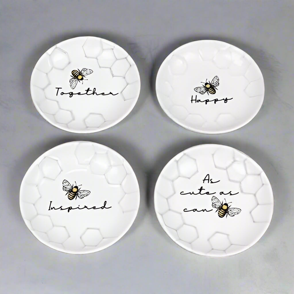 Ceramic Honey Bee Trinket Dish