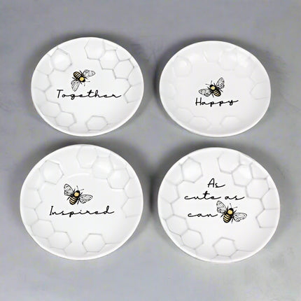 Ceramic Honey Bee Trinket Dish
