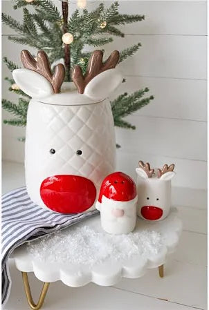 Ceramic Reindeer cookie jar