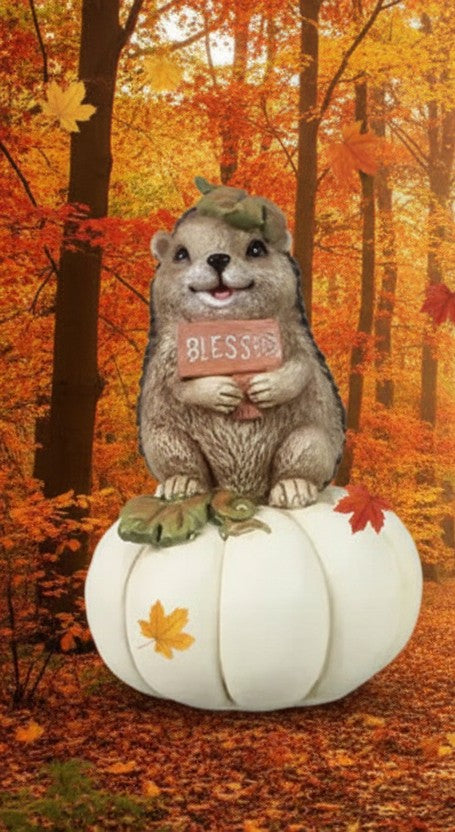 Fall resin Hedgehog figurines
