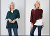 Bordeaux Spring Cape Wrap with buttons