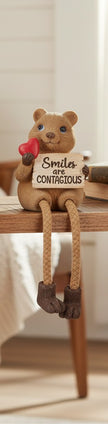 The Happy Little Quokka Shelfsitters with Dangle Leg Figurine
