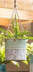 Embossed Metal Planters