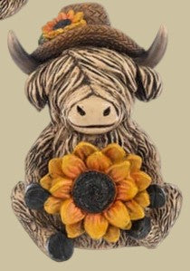Fall Highland Cow Figurine