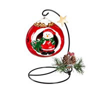 Santa or Snowman LED ornament with decorated stand