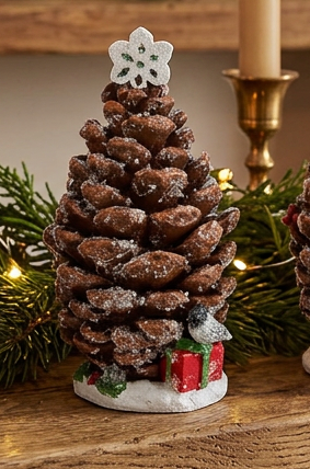 Pinecone Tree Figurines