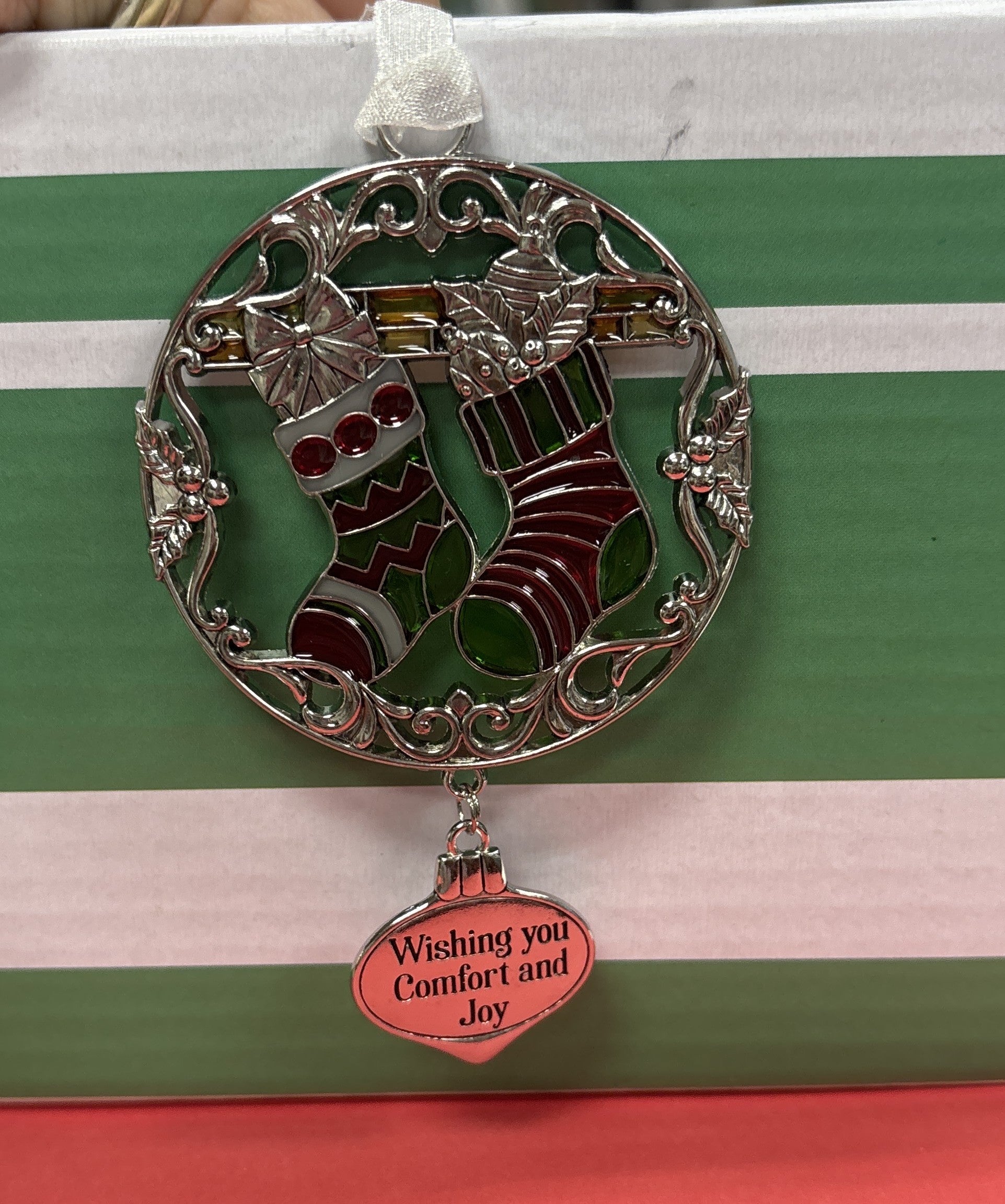 Stained Glass Christmas Ornament Assortment