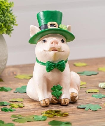 St. Patrick's Day pig or frog figurine