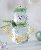 Kissing Krystals small snowman ornament