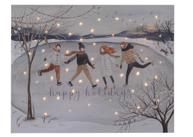 LED Light Up Skating Pond Wall Decor