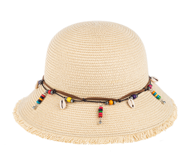 Beaded Straw Hat