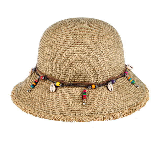 Beaded Straw Hat