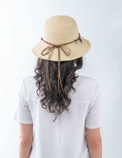 Beaded Straw Hat