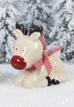 Ceramic Traditional Christmas  Reindeer Figurine