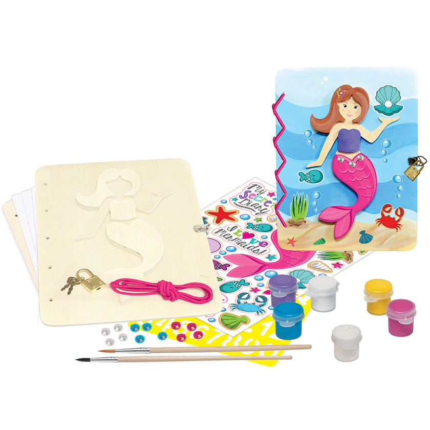 Mermaid Secret Diary Wood Paint Set-4y+