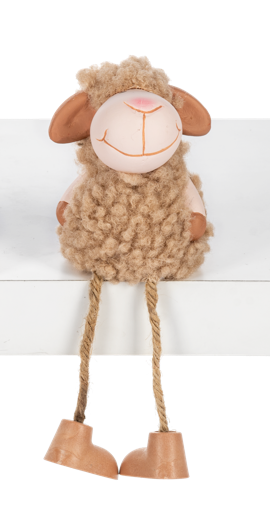 Fluffy Sheep Shelfsitters with Dangle Legs