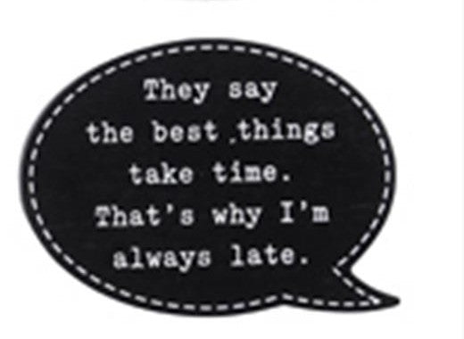 Wooden comical thought bubble plaques