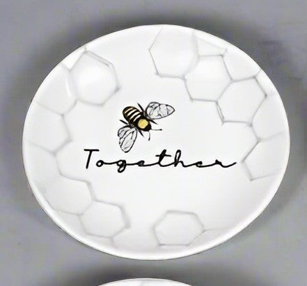Ceramic Honey Bee Trinket Dish