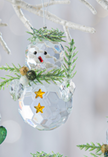 Kissing Krystals small snowman ornament