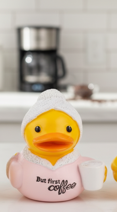 Coffee Lovers Duck Figurines
